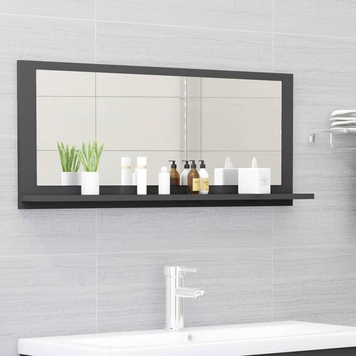 Bathroom Mirror Grey 90cm Chipboard