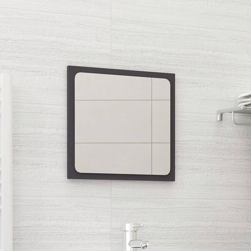 Bathroom Mirror Grey 40x1.5x37 cm Chipboard