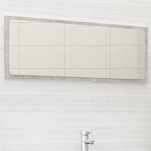 Bathroom Mirror Concrete Grey 100x1.5x37 cm Chipboard