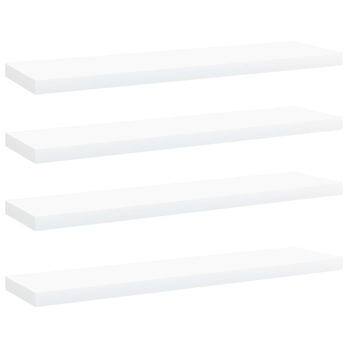 Bookshelf Boards 4 pcs White 40x10x1.5 cm Chipboard
