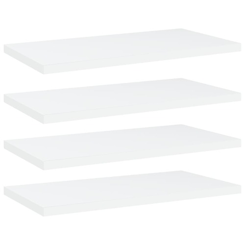 Bookshelf Boards 4 pcs White 40x20x1.5 cm Chipboard