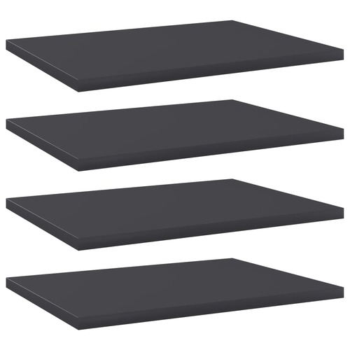 Bookshelf Boards 4 pcs Grey 40x30x1.5 cm Chipboard
