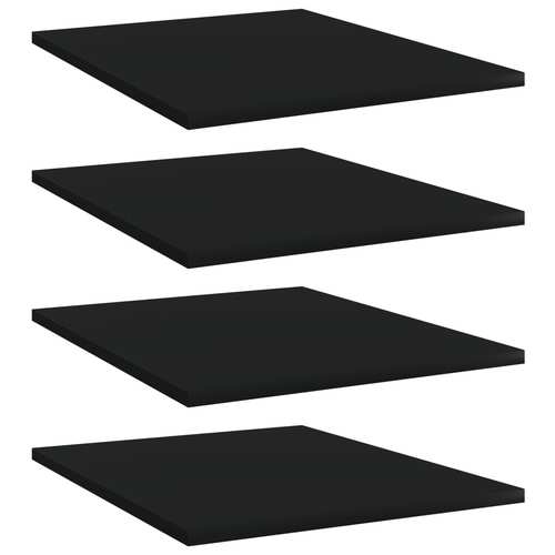 Bookshelf Boards 4 pcs Black 40x50x1.5 cm Chipboard