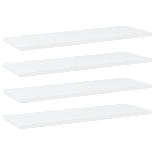 Bookshelf Boards 4 pcs White 60x20x1.5 cm Chipboard