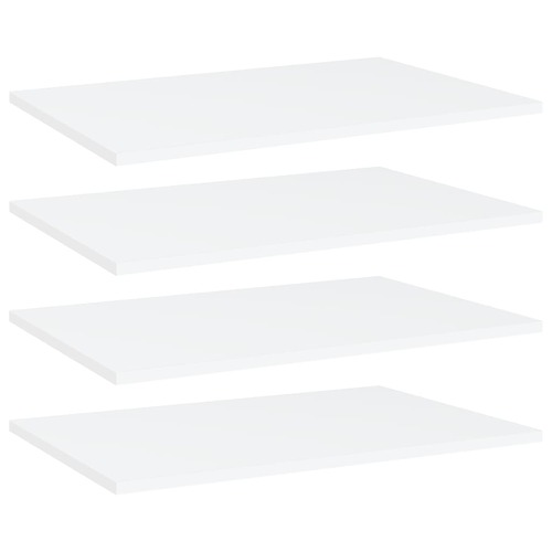 Bookshelf Boards 4 pcs White 60x40x1.5 cm Chipboard