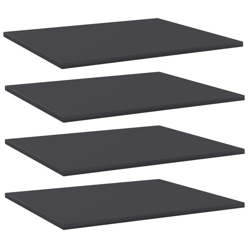 Bookshelf Boards 4 pcs Grey 60x50x1.5 cm Chipboard