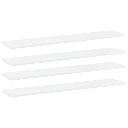 Bookshelf Boards 4 pcs White 100x20x1.5 cm Chipboard