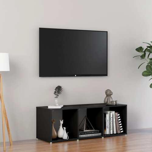TV Cabinet Black 107x35x37 cm Chipboard