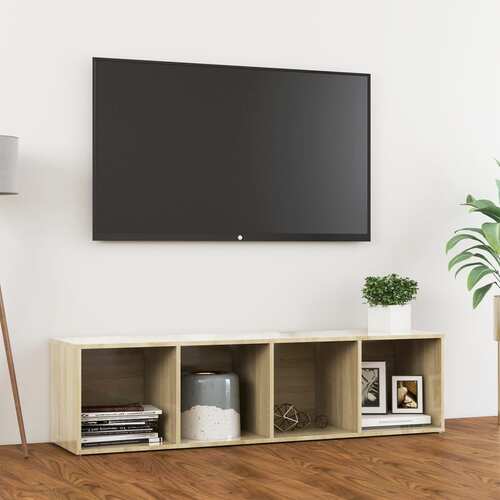 TV Cabinet Sonoma Oak 142.5x35x36.5 cm Chipboard