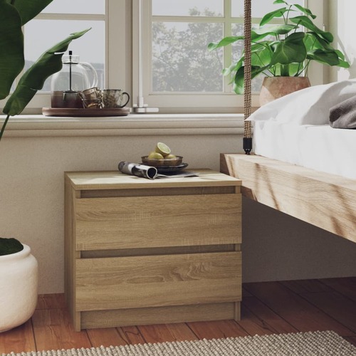 Bed Cabinet Sonoma Oak 50x39x43.5 cm Chipboard