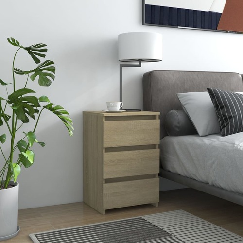 Bed Cabinet Sonoma Oak 40x35x62.5 cm Chipboard