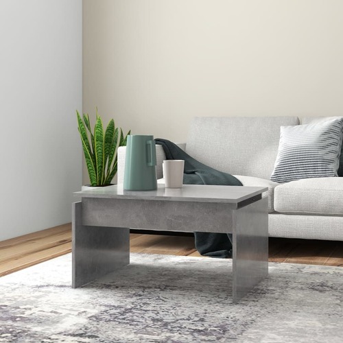 Coffee Table Concrete Grey 68x50x38 cm Chipboard