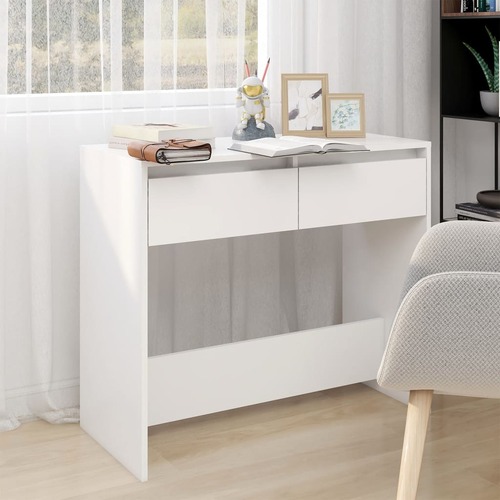 Console Table White 89x41x76.5 cm Steel