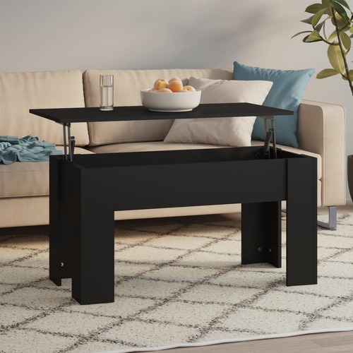 Coffee Table Black 101x49x52 cm Engineered Wood