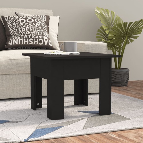 Coffee Table Black 55x55x42 cm Engineered Wood