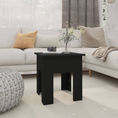 Coffee Table Black 40x40x42 cm Engineered Wood