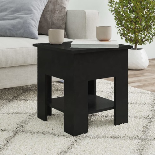 Coffee Table Black 40x40x42 cm Engineered Wood