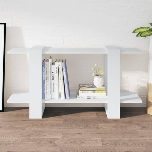Book Cabinet White 100x30x51 cm Engineered Wood