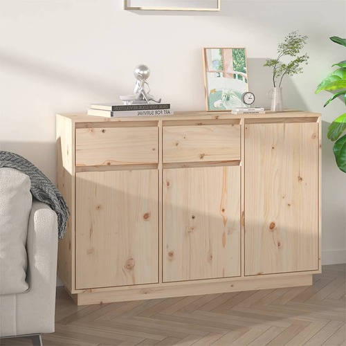 Sideboard 110x34x75 cm Solid Wood Pine