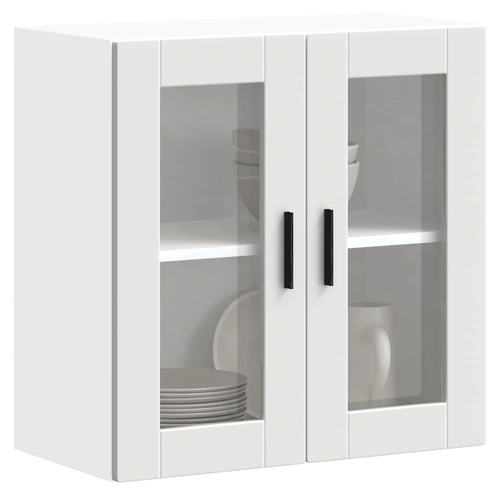 Kitchen Wall Cabinet with Glass Door "Porto" White