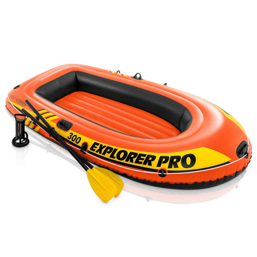 Intex Explorer Pro 300 Set Inflatable Boat with Oars and Pump
