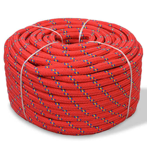 Marine Rope Polypropylene 12 mm 50 m Red