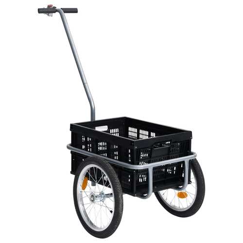 Bicycle Cargo Trailer with 50 L Foldable Transportbox Black 150 kg