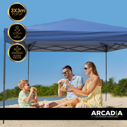 Arcadia Furniture 3 Metre Outdoor Gazebo Tent - Navy