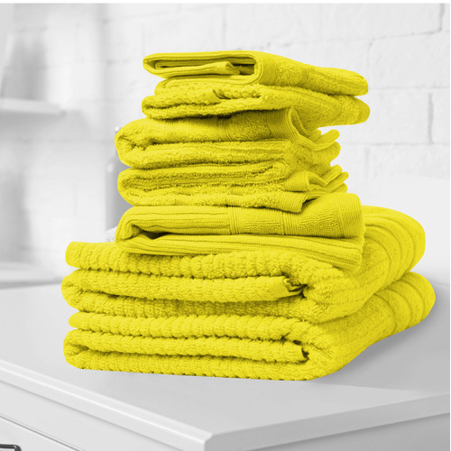 Royal Comfort Eden Egyptian Cotton 600 GSM 8 Piece Towel Pack Yellow
