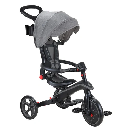 Globber EXPLORER 4in1 Trike FOLDABLE - Black/Grey