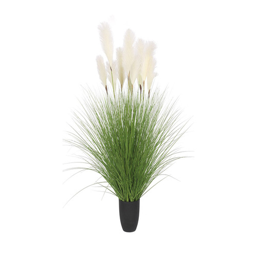 137cm Green Artificial Indoor Potted Bulrush Grass Tree Fake Plant Simulation Decorative