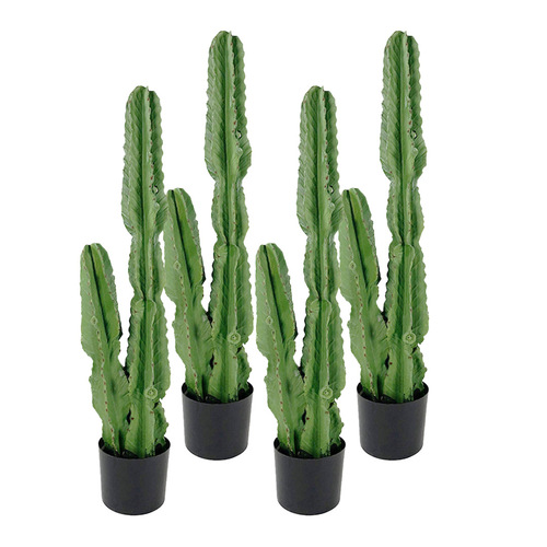  4X 95cm Green Artificial Indoor Cactus Tree Fake Plant Simulation Decorative 2 Heads