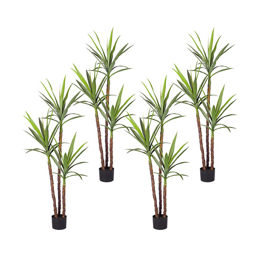 4X 150cm Artificial Natural Green Dracaena Yucca Tree Fake Tropical Indoor Plant Home Office Decor