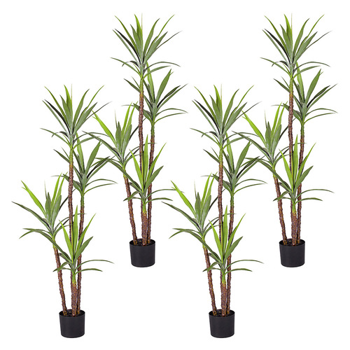 4X 180cm Artificial Natural Green Dracaena Yucca Tree Fake Tropical Indoor Plant Home Office Decor