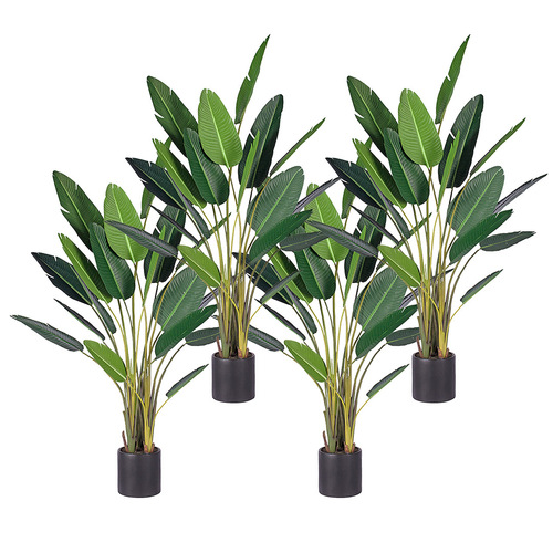 4X 245cm Artificial Giant Green Birds of Paradise Tree Fake Tropical Indoor Plant Home Office Decor