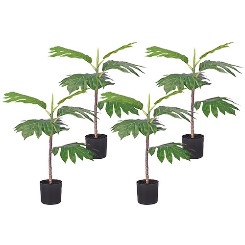 4X 60cm Artificial Natural Green Split-Leaf Philodendron Tree Fake Tropical Indoor Plant Home Office Decor