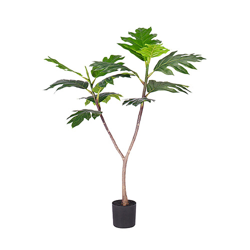 90cm Artificial Natural Green Split-Leaf Philodendron Tree Fake Tropical Indoor Plant Home Office Decor