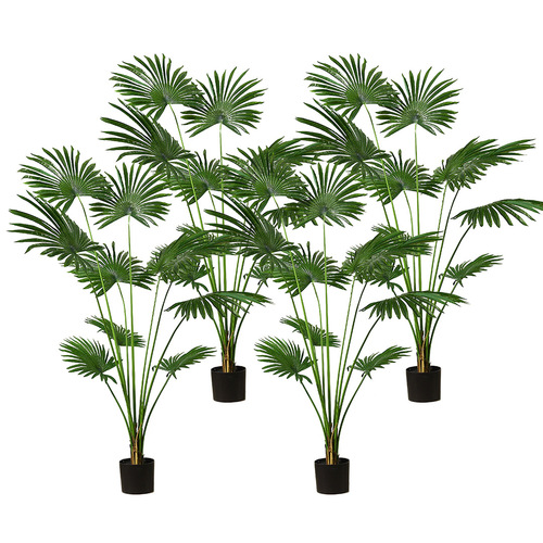 4X 180cm Artificial Natural Green Fan Palm Tree Fake Tropical Indoor Plant Home Office Decor