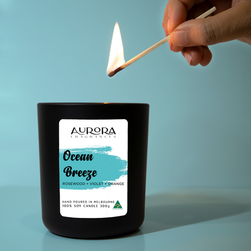 Aurora Ocean Breeze Soy Candle Australian Made 300g