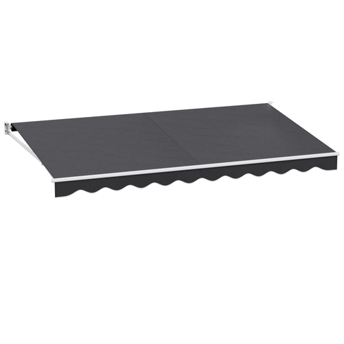 Retractable Folding Arm Awning Outdoor Awning 4.5Mx2.5M Canopy Grey