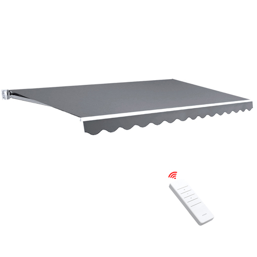 Retractable Folding Arm Awning Motorised Sunshade 3X2.5M PearlGrey