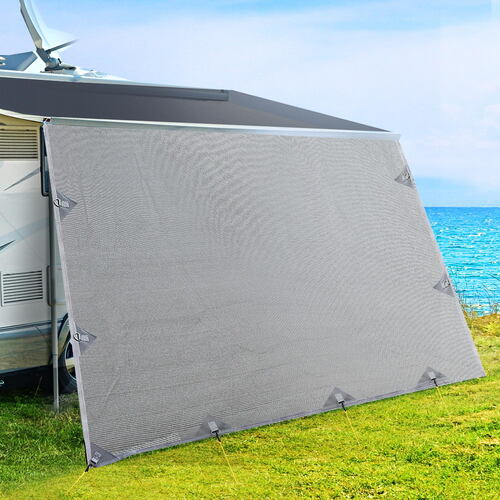 4.9M Privacy Screens 1.95m Roll Out Awning End Wall Side Sun Shade