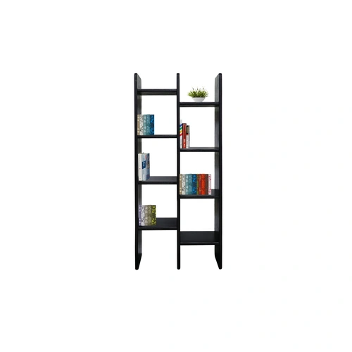 2 Column Bookshelf - Mango Wood in Black Wirebrush Finish