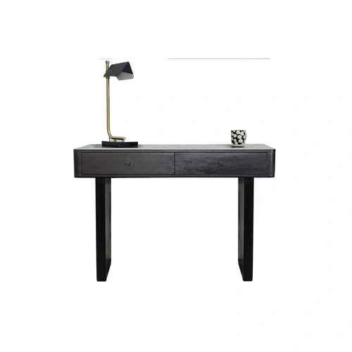 Study Desk- Mango Wood in Black Finish 2 Drawers