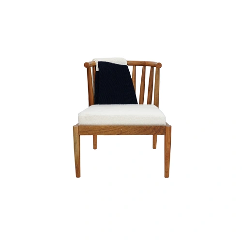 Cairns Sofa Chair - Acacia Wood in Natural Stone Wash Fabric