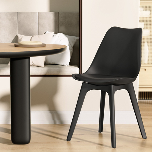 Artiss Set of 4 Retro Padded Dining Chair - Black