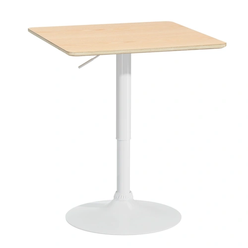 Bar Table Swivel Base Gas Lift Counter Dining Table 60CM Square Pine