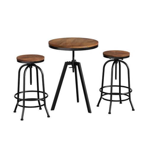 Artiss Bar Table Stools Set Dining Desk Industrial Kitchen Chairs Cafe Pub