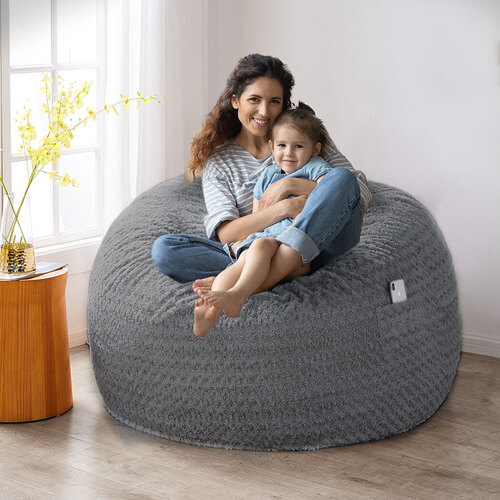 Bean Bag Refill Chairs Couch Extra Large Lounger Indoor Lazy Sofa Grey