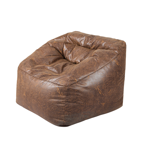 Bean Bag Chair Cover PU Leather Home Accent Game Seat Lazy Sofa Rustic